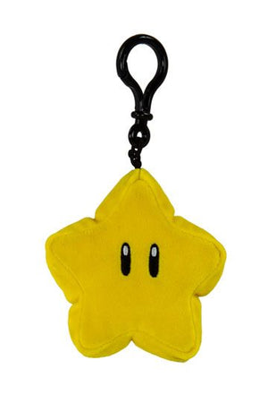 Mario Kart Mocchi-Mocchi Clip On Plush Hanger Super Star Keychain Collectables - Sweetie Kawaii
