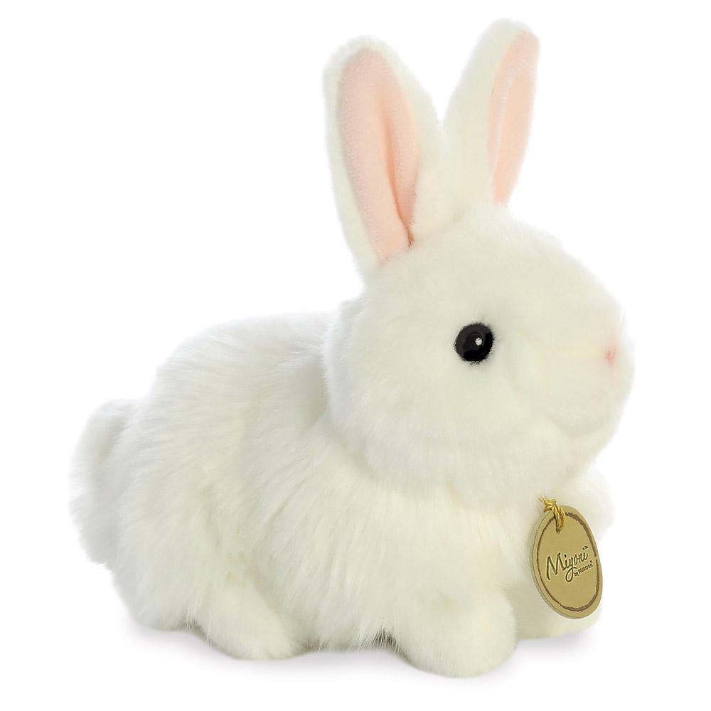 MiYoni Angora White Bunny Rabbit Plush