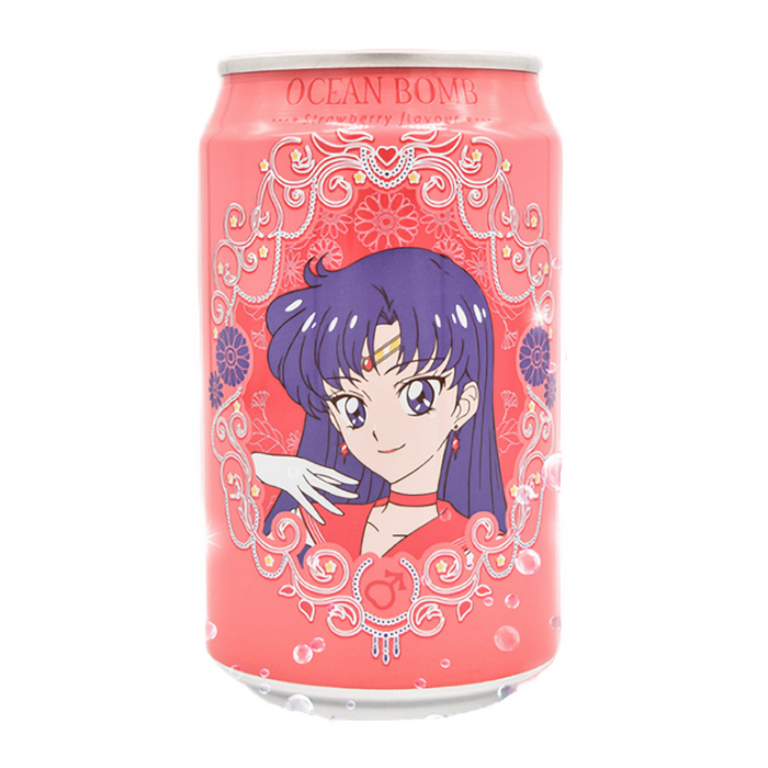 Ocean Bomb Sailor Moon Crystal Sailor Mars Strawberry Flavoured Sparkling Water Drink