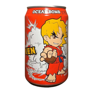 Ocean Bomb Street Fighter Ken White Grape Flavoured Sparkling Tea Drink