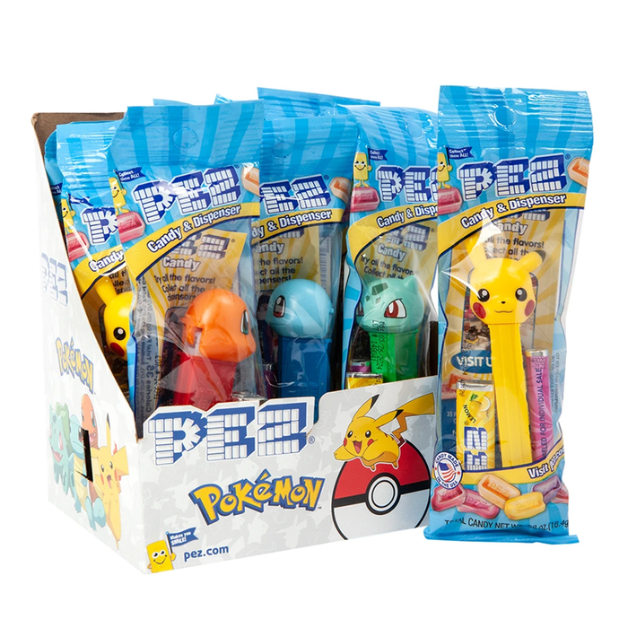 Pokemon PEZ Collectable Candy Dispenser - Pikachu, Bulbasaur, Charmander or Squirtle
