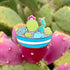Rainylune Sprout the Frog Cactus Bowl Frog Pin