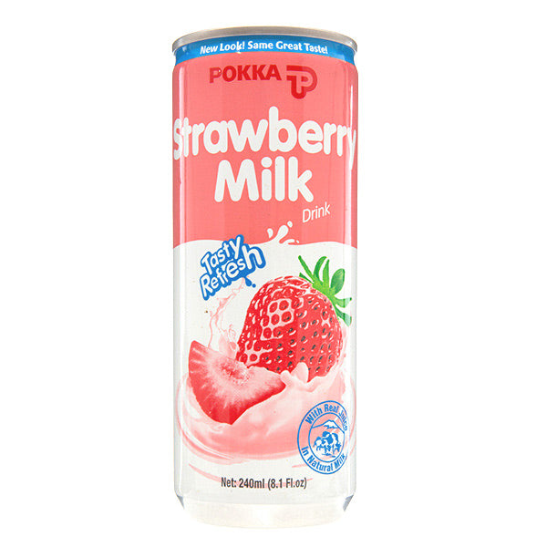 Pokka Strawberry Milk Drink Japanese Candy & Snacks - Sweetie Kawaii