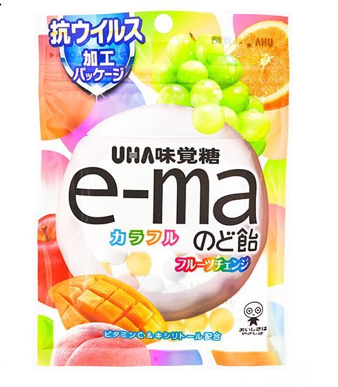 UHA Mikakuto E-Ma Colourful Fruit Flavour Fruit Tablet Candy