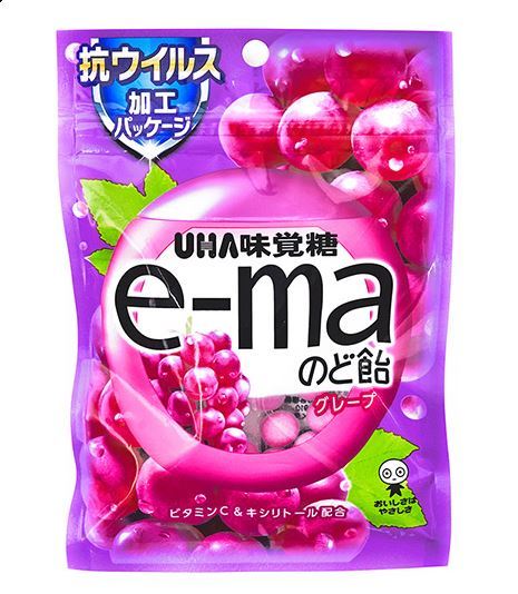 UHA Mikakuto E-Ma Grape Flavour Fruit Tablet Candy