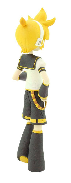 Side view of Official Furyu figure of Kagamine Len from Vocaloid. This figure is part of the CartoonY series line with Kagamine Len in a casual pose.