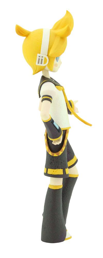 Side view of Official Furyu figure of Kagamine Len from Vocaloid. This figure is part of the CartoonY series line with Kagamine Len in a casual pose.