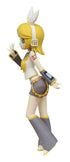 Sid view of Official Furyu figure of Kagamine Rin from Vocaloid. This figure is part of the CartoonY series line with Kagamine Rin in a casual pose.